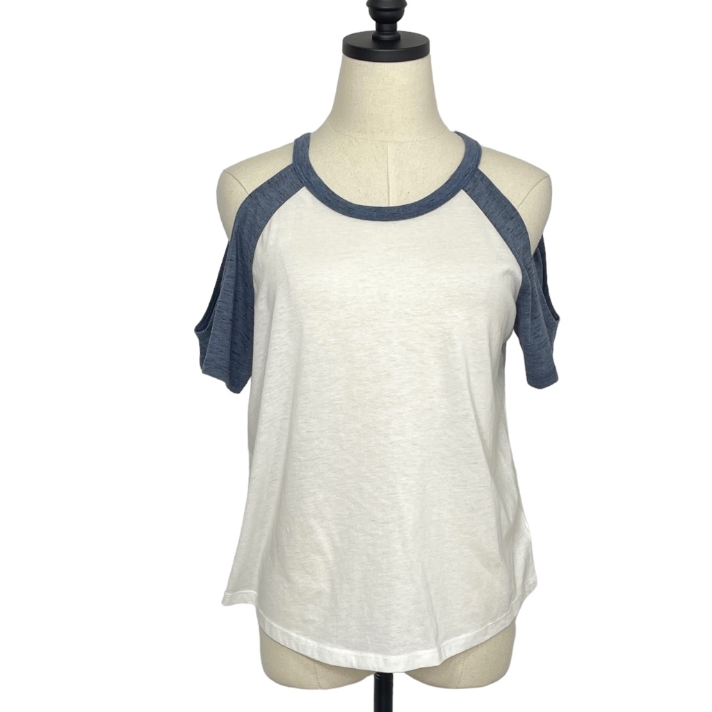 Live Love Dream Cold Shoulder Baseball T-Shirt Short Sleeve Size Small